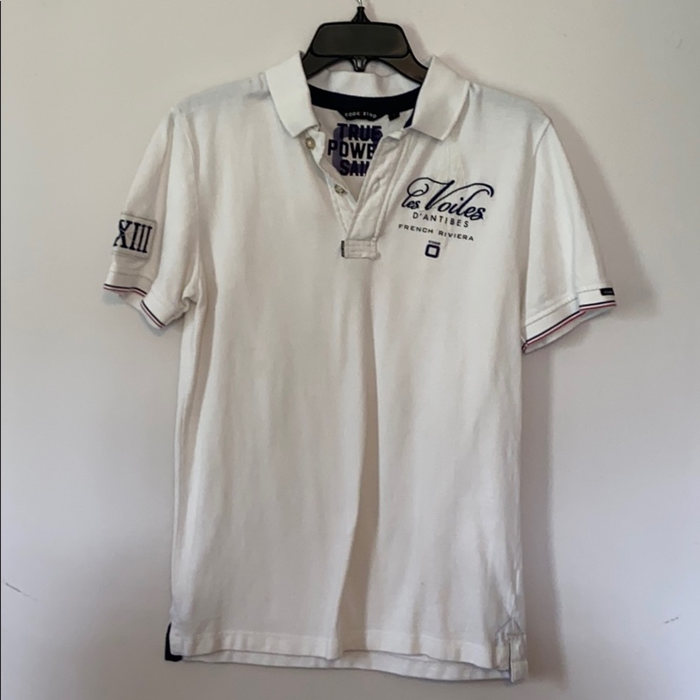 Men’s White Code Zero Sailing Polo